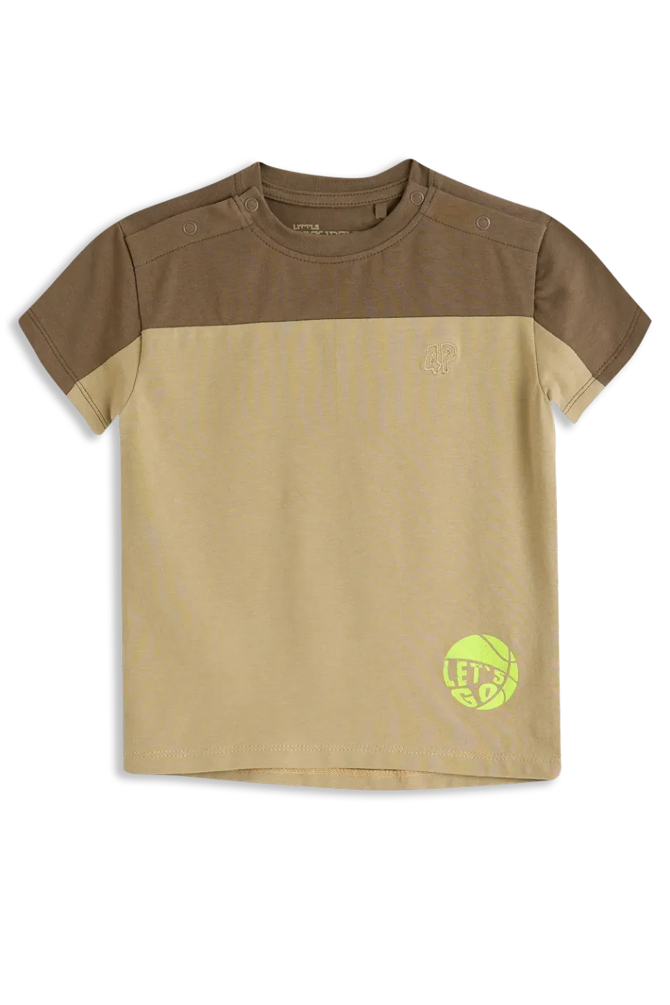 4President Dean Twill t-shirt jongens bruin katoen