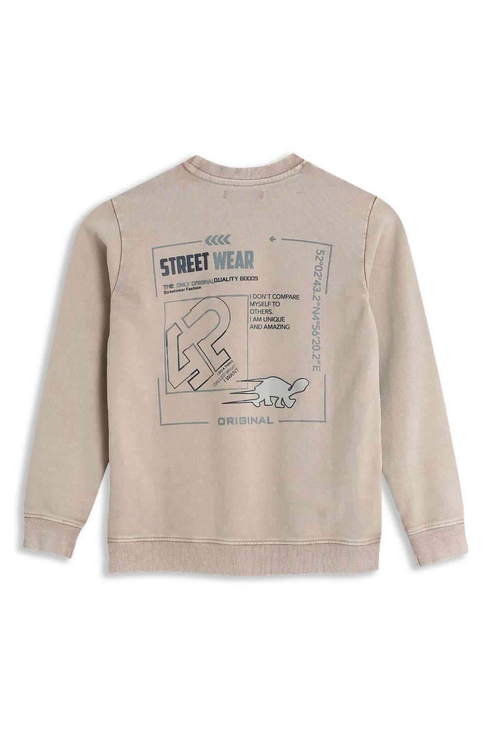 4President Pieter Sand sweater jongens katoen stretch