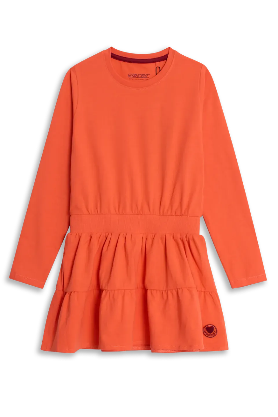 4President Ingrid Poppy Red jurk lange mouwen