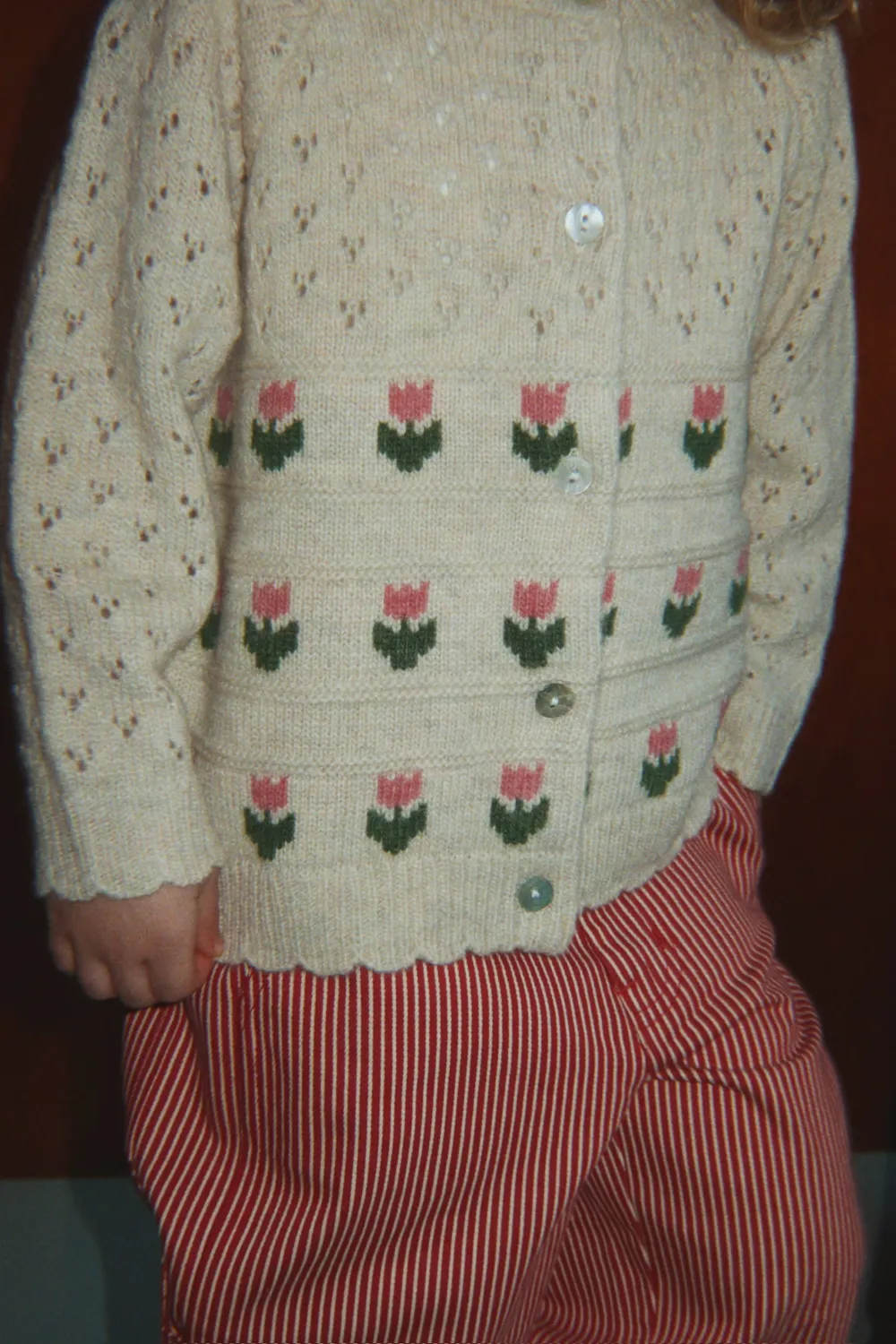 Konges Sløjd Luc broek milk rouge stripe katoen