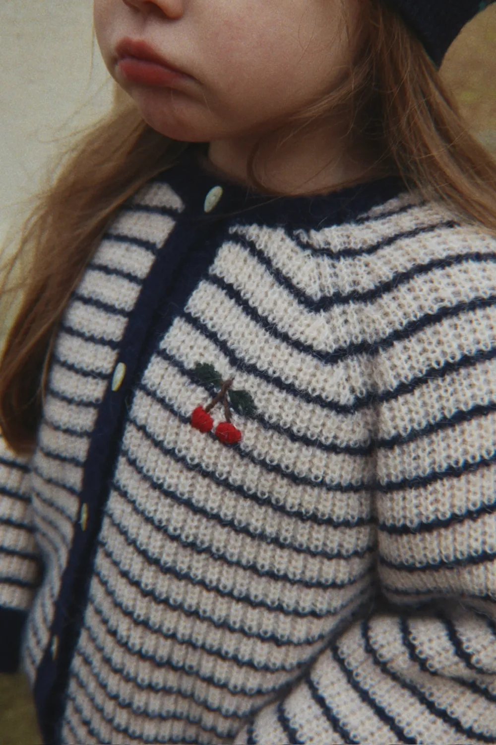 Konges Sløjd Barli Vest Navy Stripe alpacamix