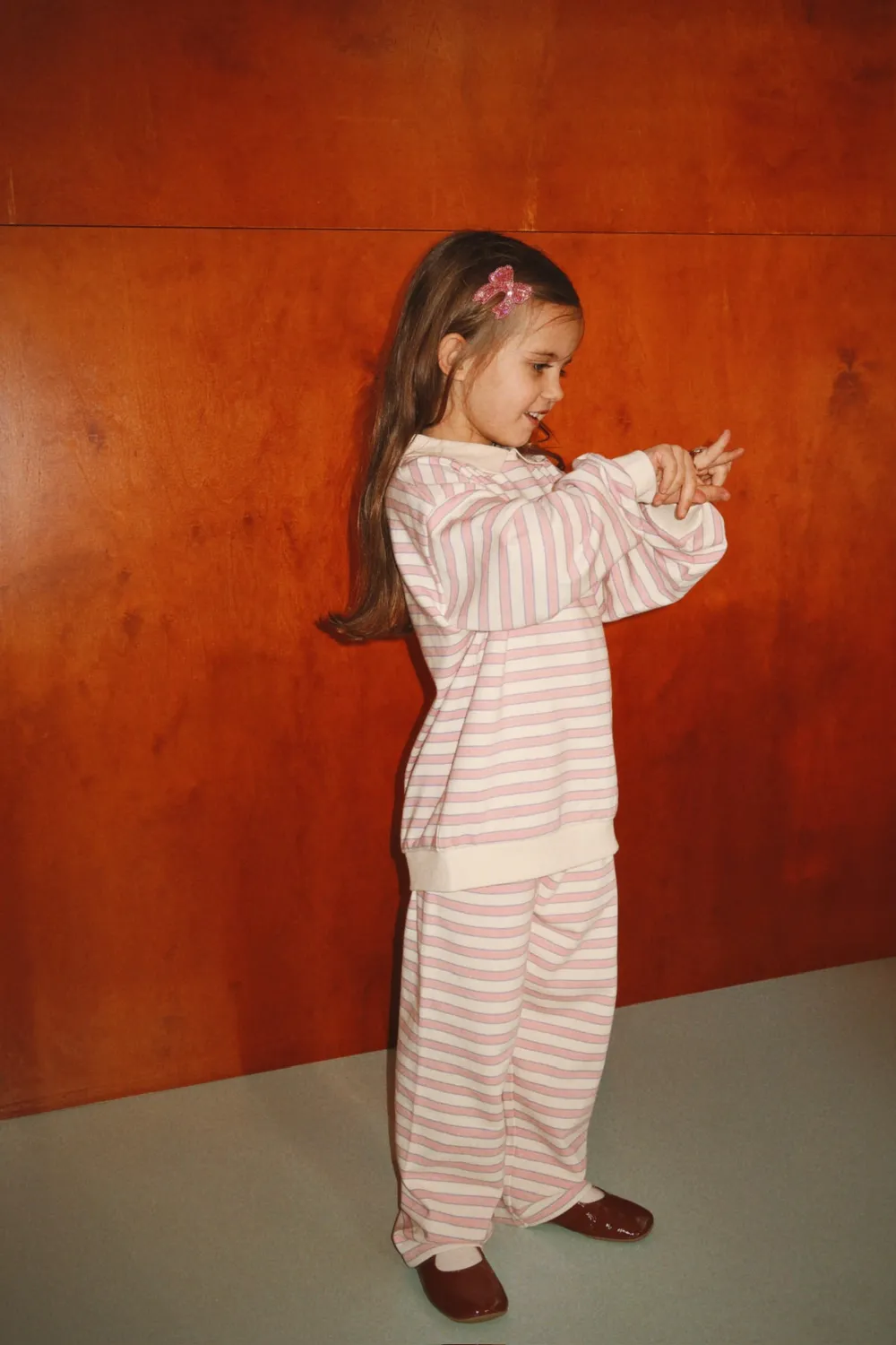 Konges Sløjd Spotty sweatbroek lolly stripe katoen