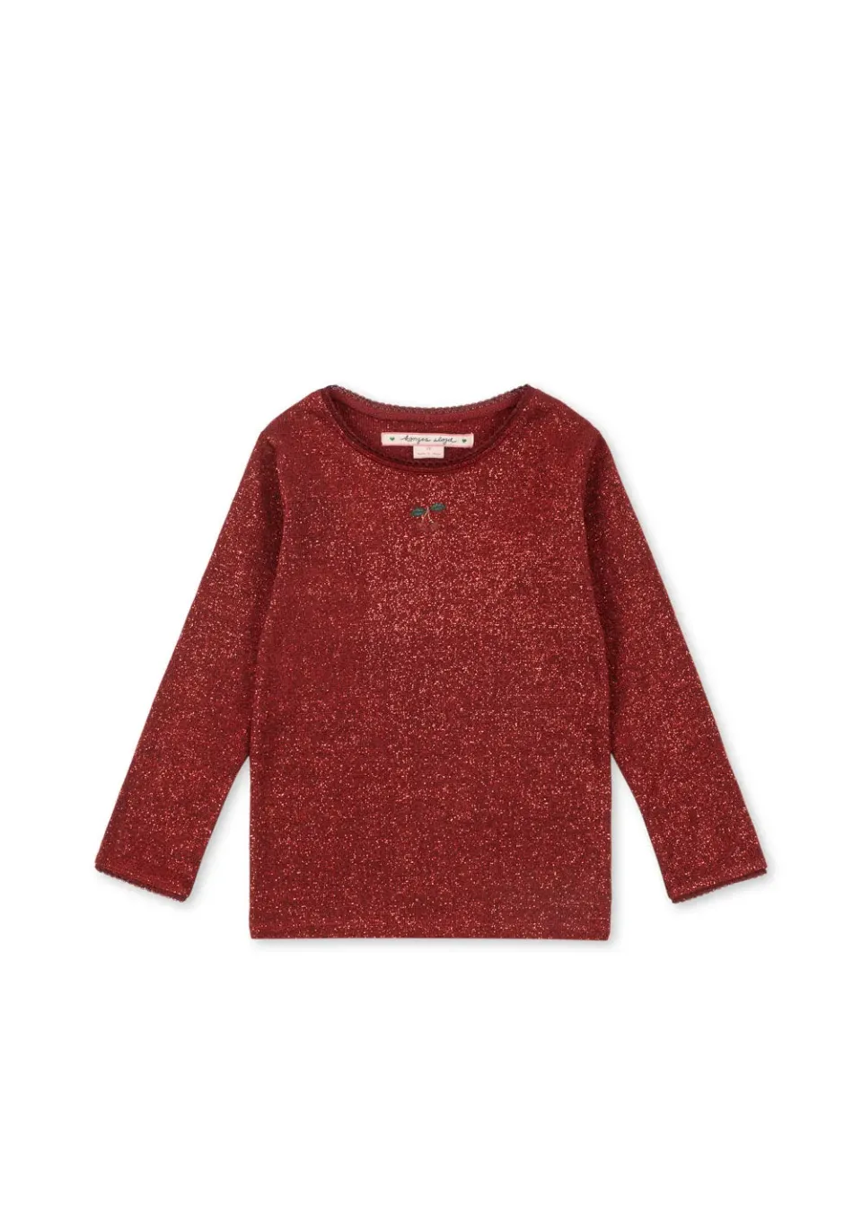 Konges Sløjd Roli blouse red dahlia rib met lurex