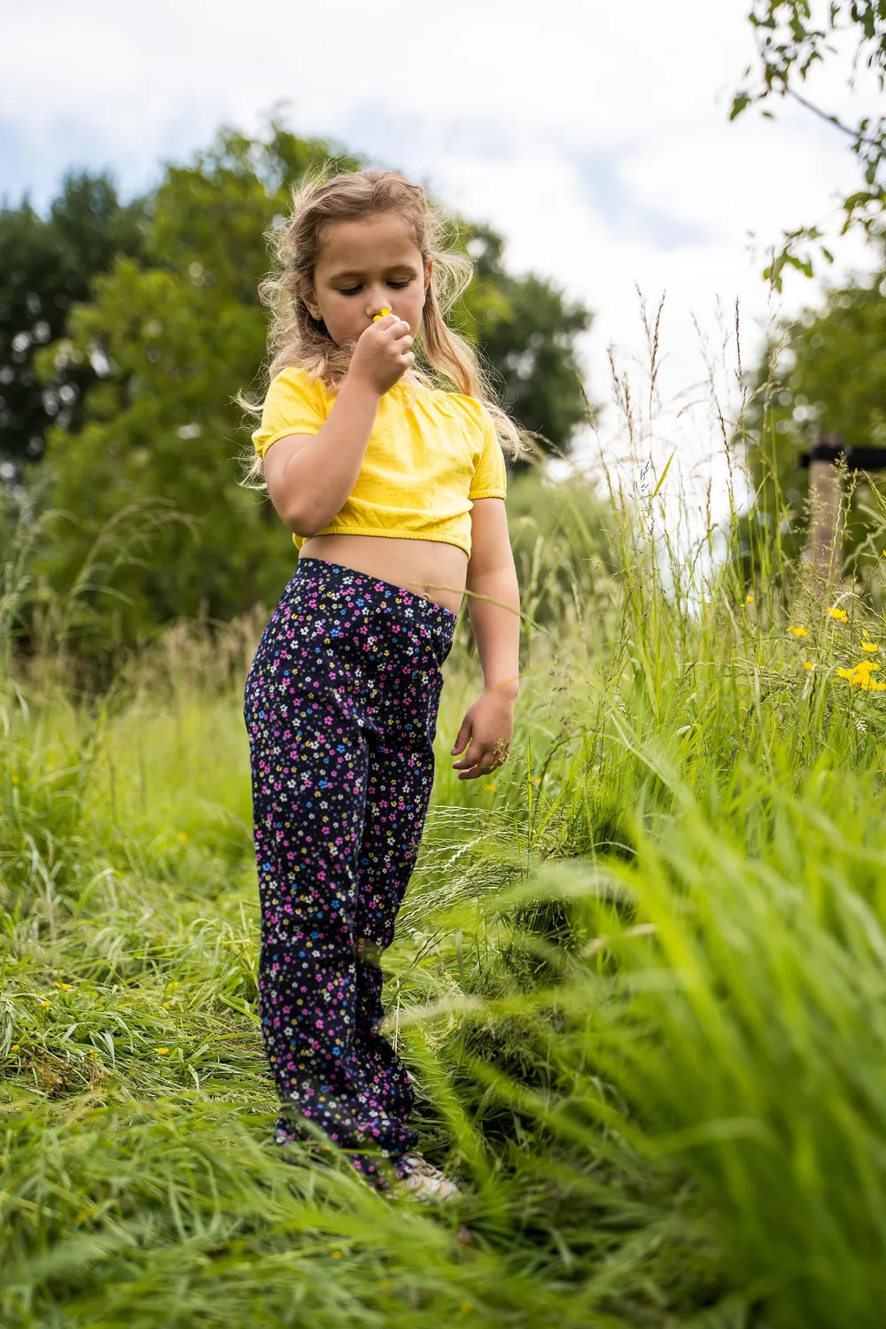 4PRESIDENT Lesly Yellow Crop Top geel borduursel
