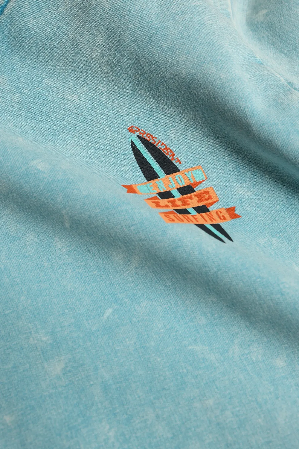 4President Olyn Blue sweater blauw acid wash