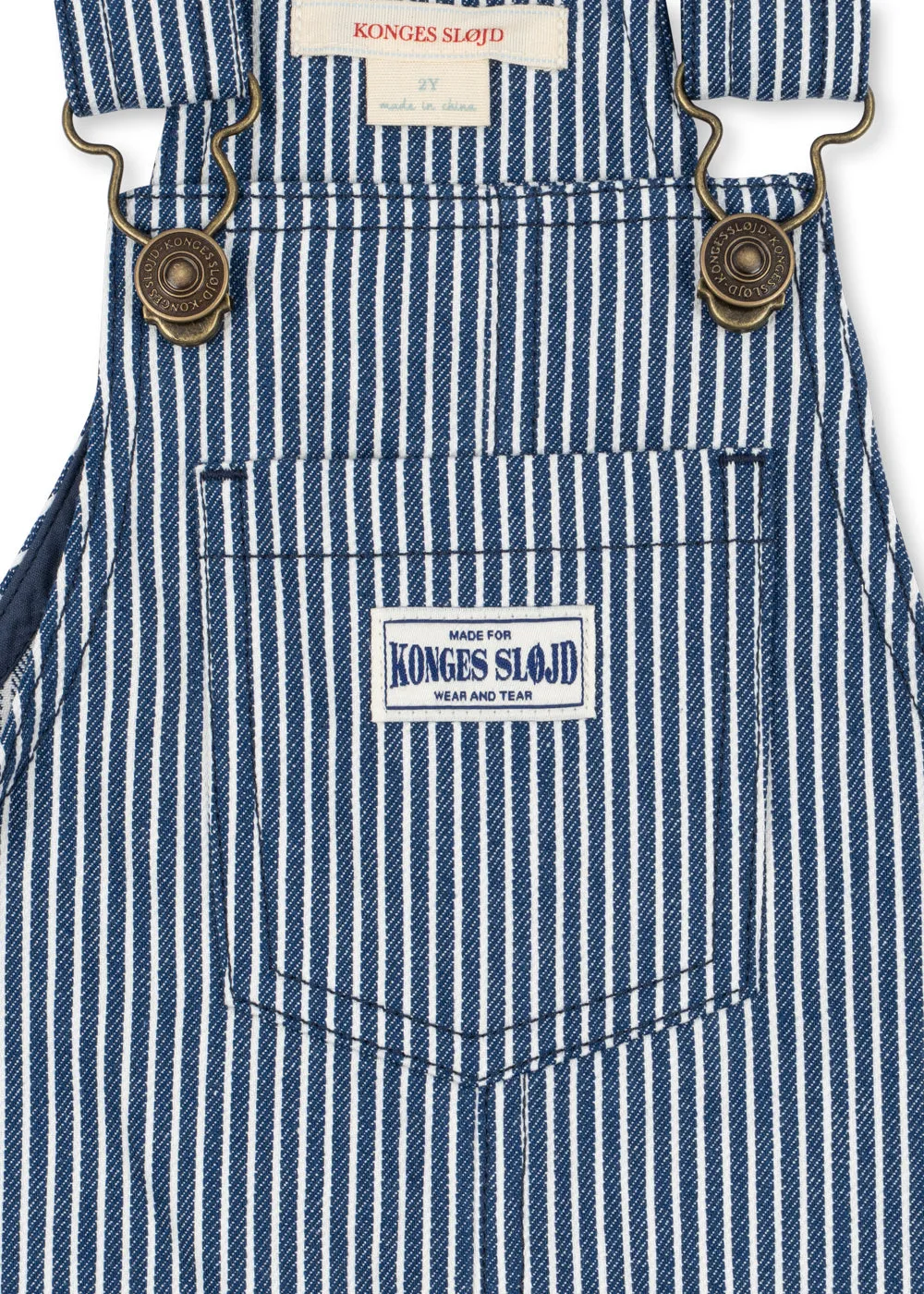 Konges Sløjd Luc tuinbroek blue stripe biokatoen
