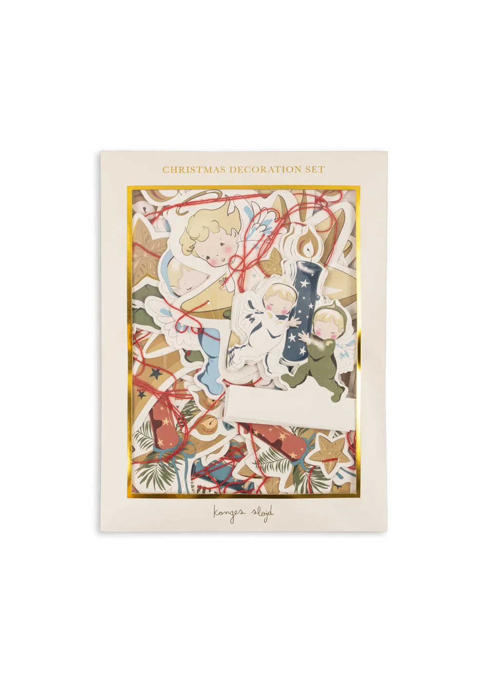Konges Sløjd kerstdecoratie set multi papier 3-delig