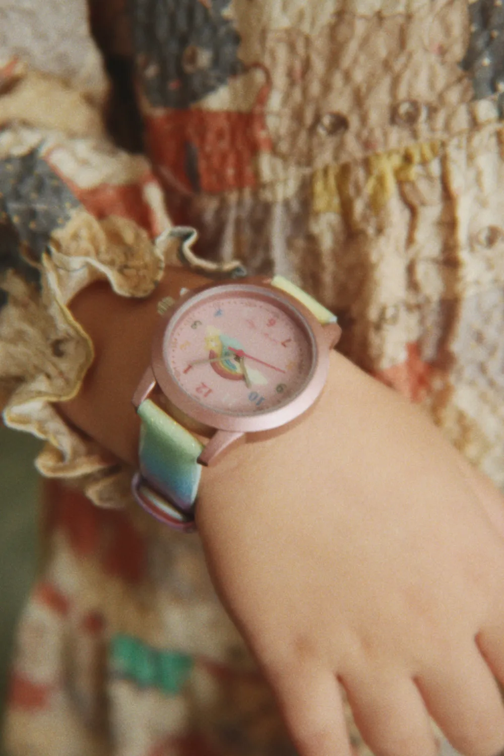 Konges Sløjd Regenboog kinderhorloge rainbow glitter waterdicht
