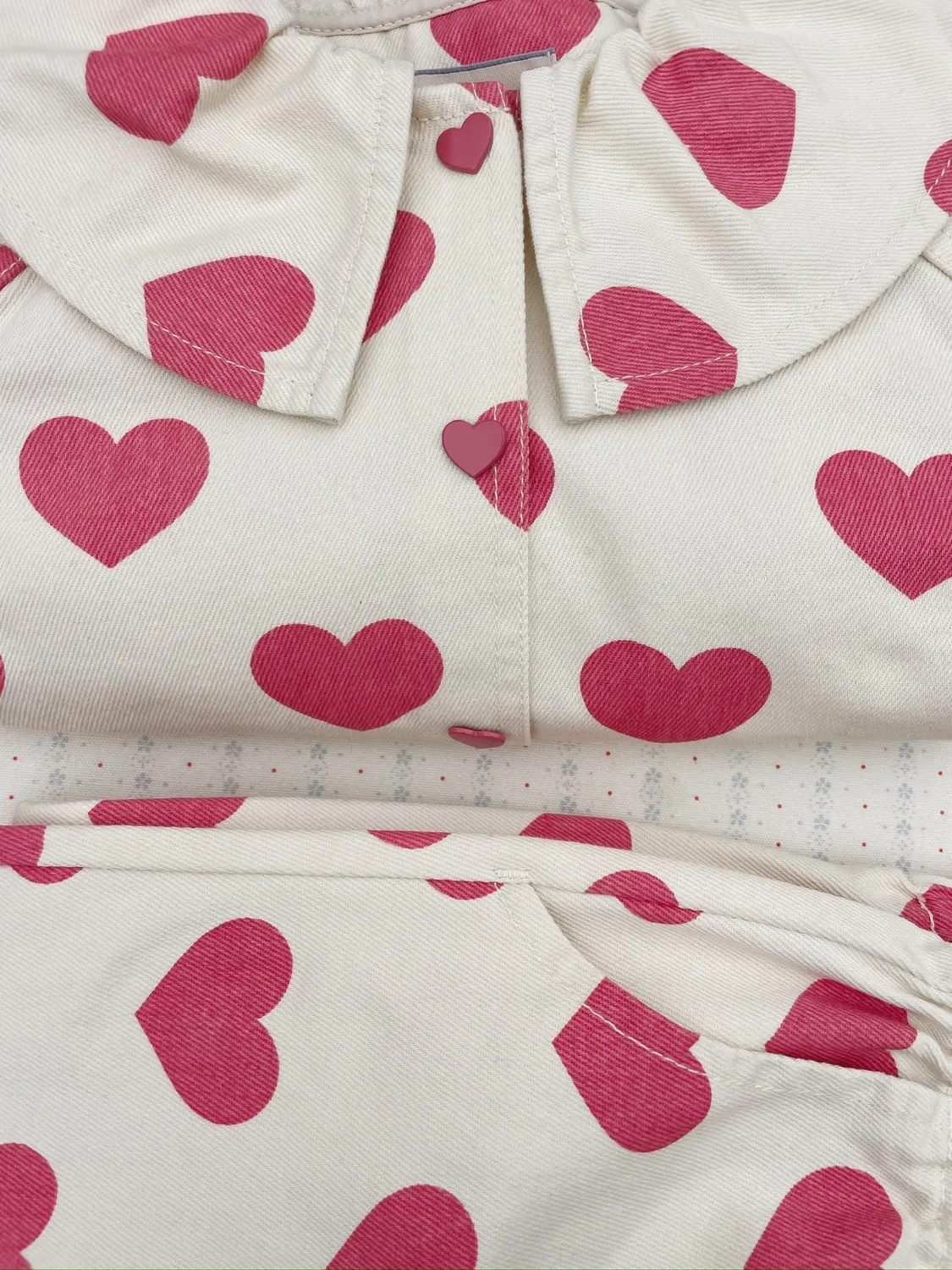 Konges Sløjd Magot broek bon coeur pink biokatoen