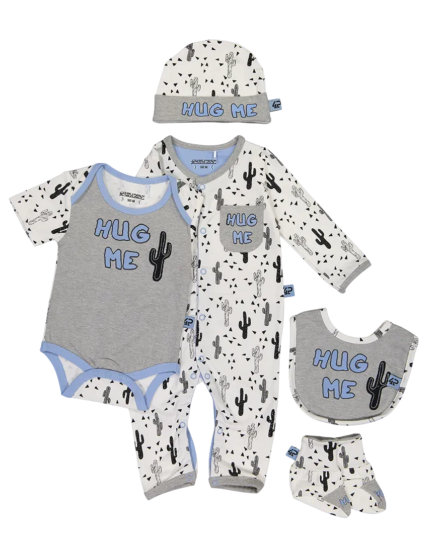 4PRESIDENT Baby Giftset Cactus kraamset 5-delig katoen