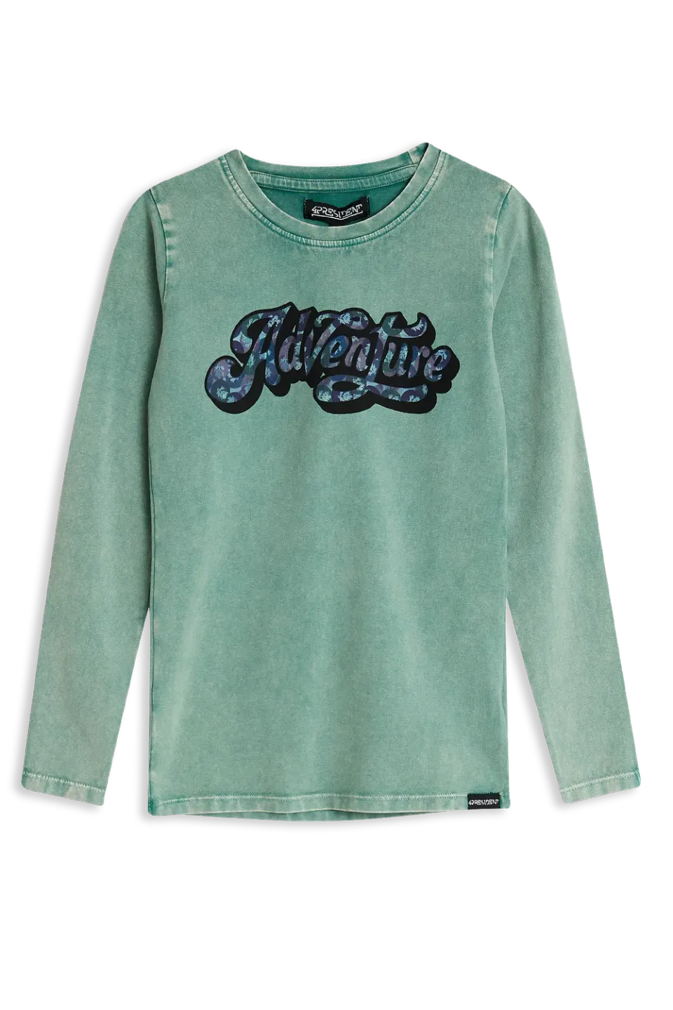 4President Nola longsleeve blauw 3D-logo meisjes