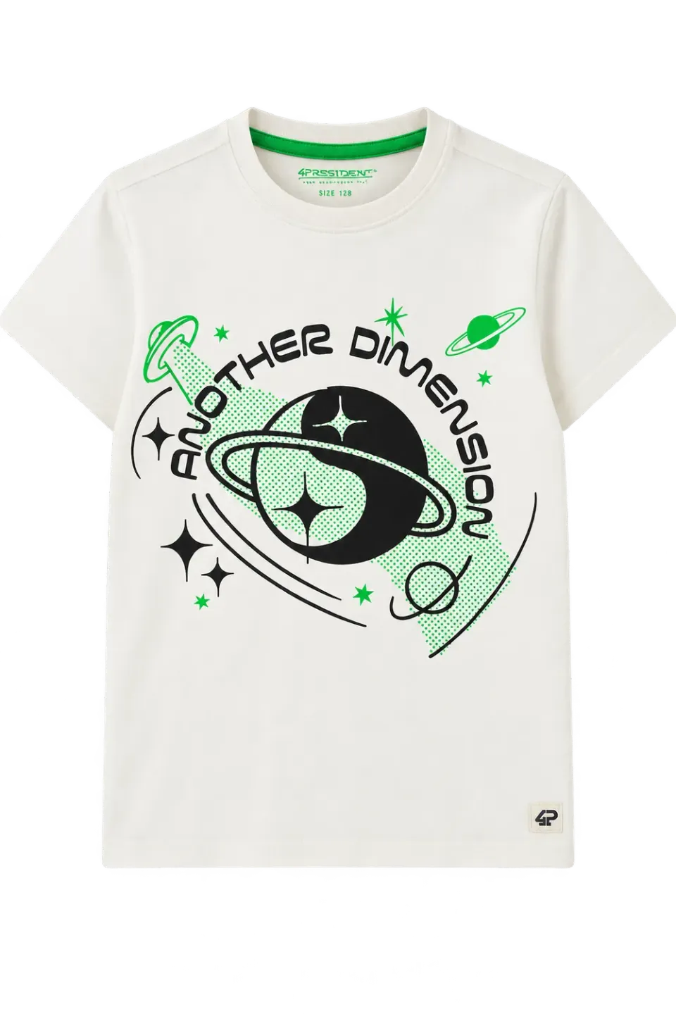 4President Lucas1 T-shirt wit jongens spaceprint