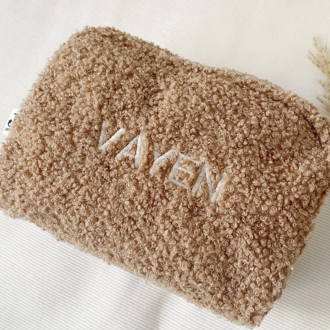 SODA FASHION Etui Boucle toilettas Biscuit zacht