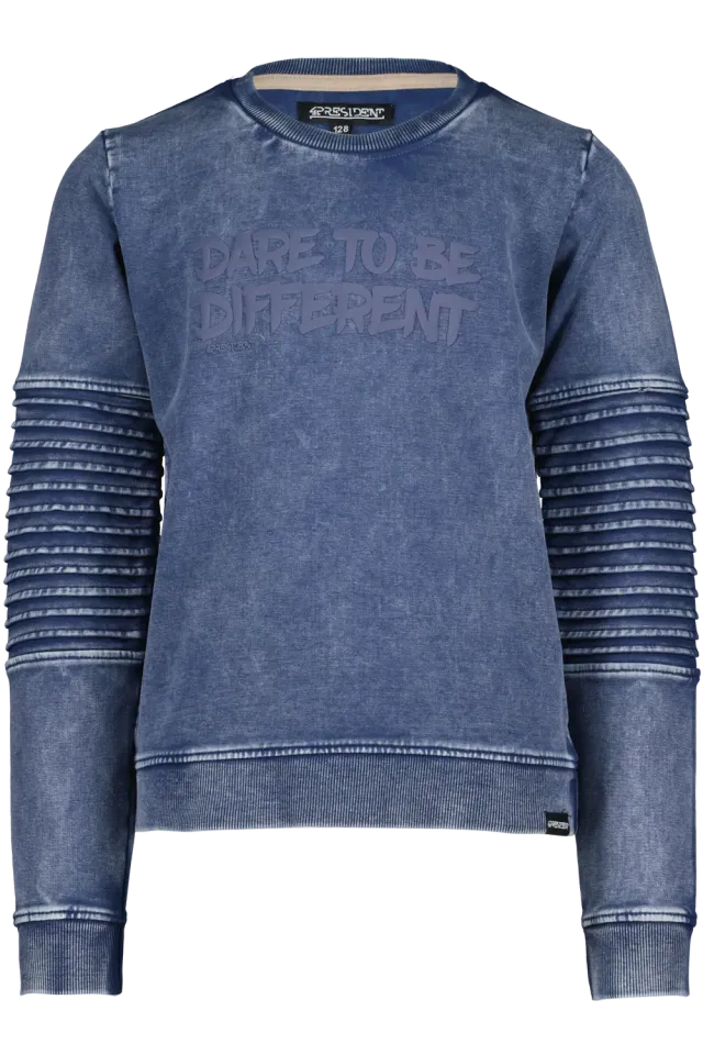 4President Milan Navy sweater navy katoen