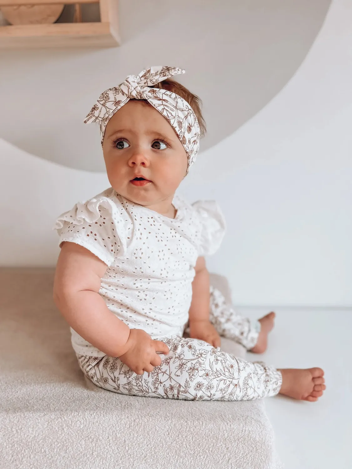 SODA FASHION Haarband natuur met bloem baby
