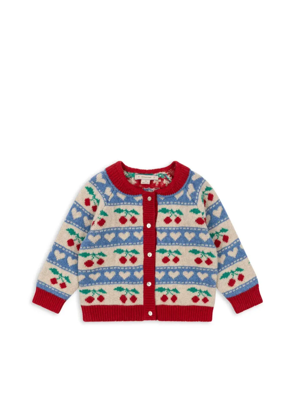Konges Sløjd Belou vestje cherry stripe wolmix