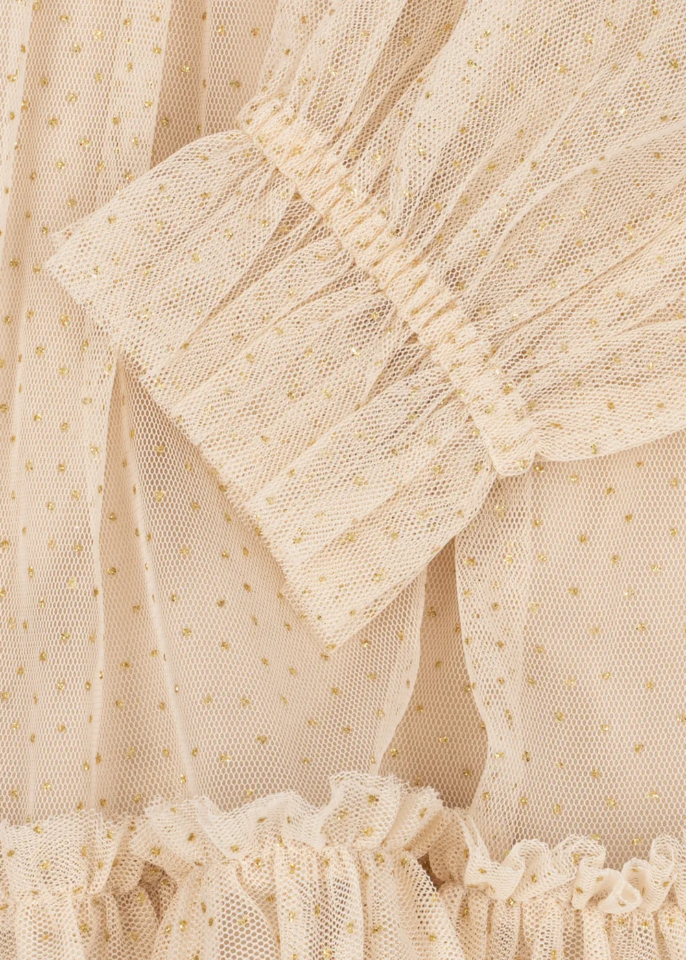 Konges Sløjd Bow Dress jurk sandshell tule strik