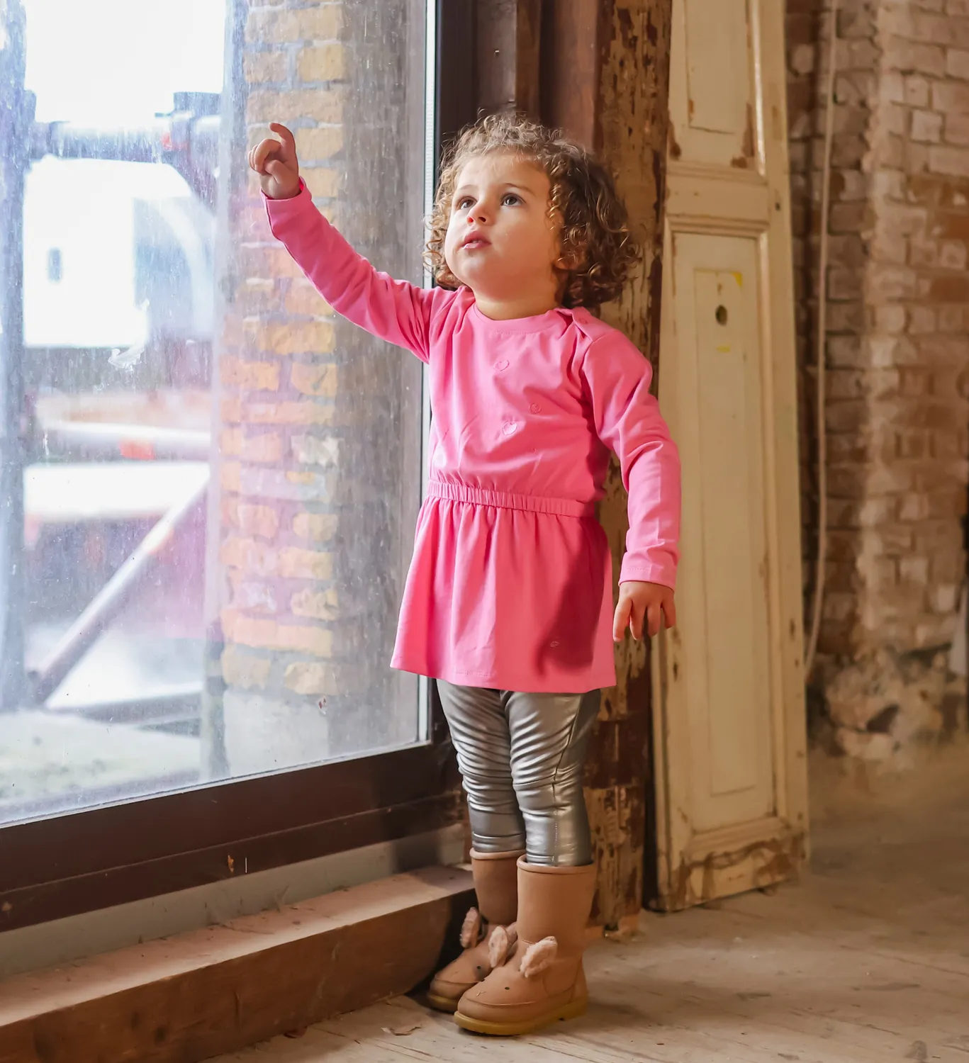 4President Billie Pink jurk meisjes roze katoen