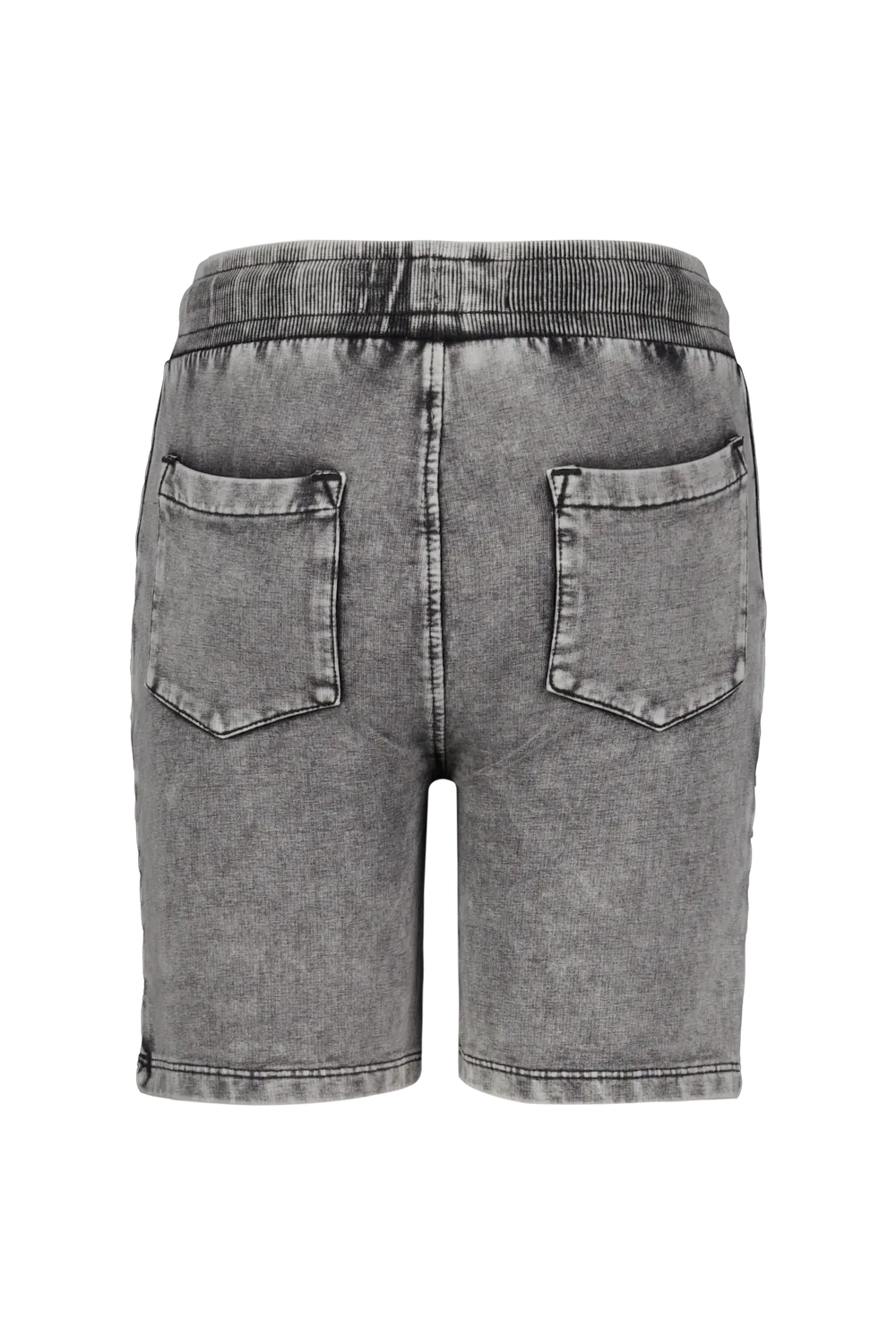 4President Tommy Black short zwart acid wash