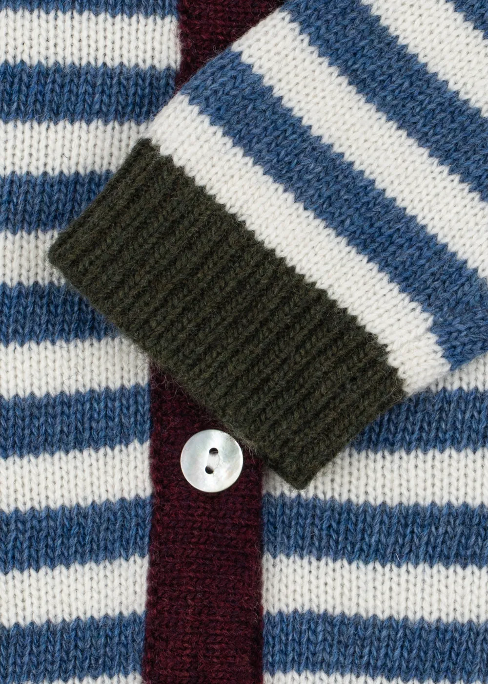 Konges Sløjd Belou Cardigan vest autumn stripe wolmix