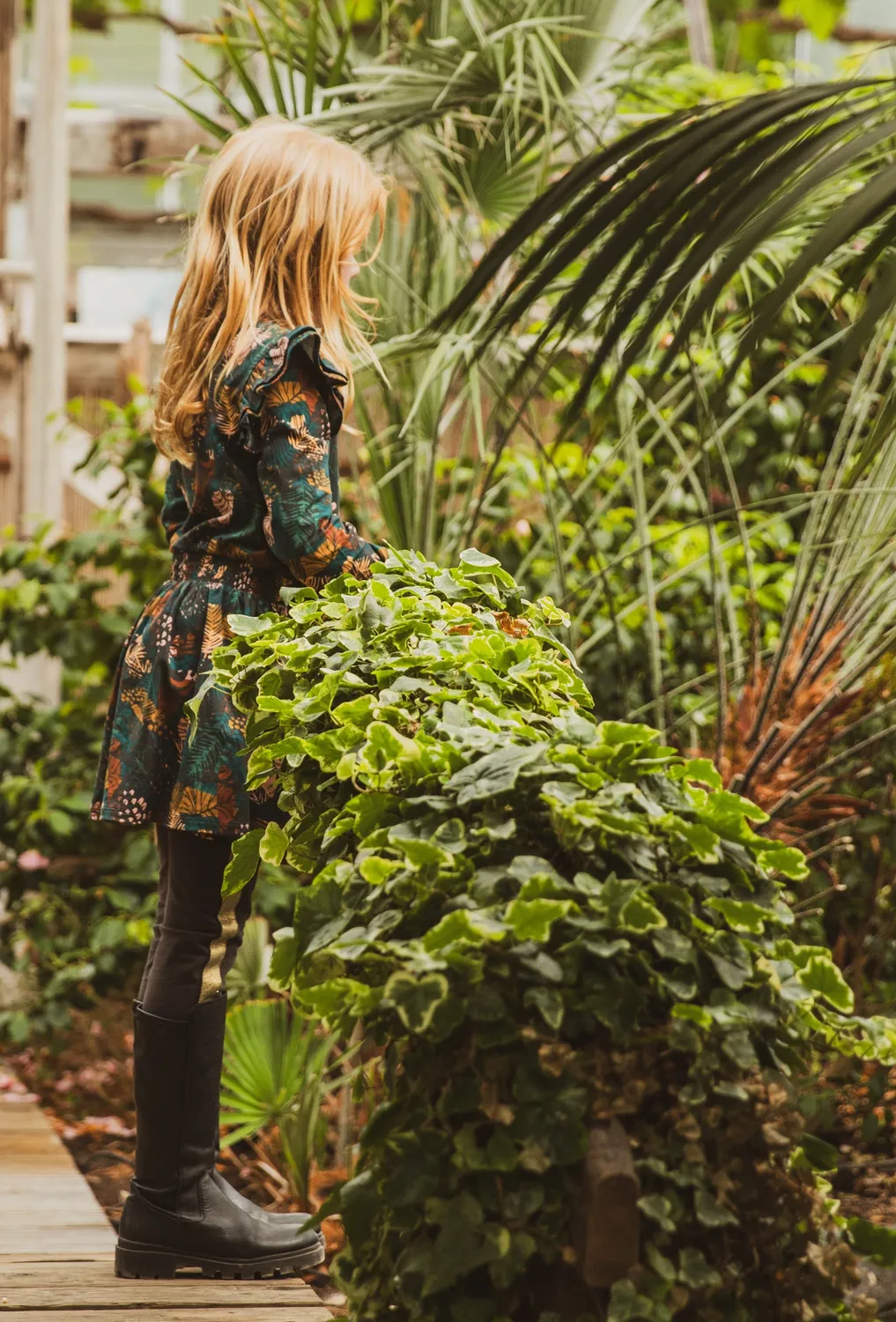 4President Iris Jurk meisjes jungle print katoen ruches