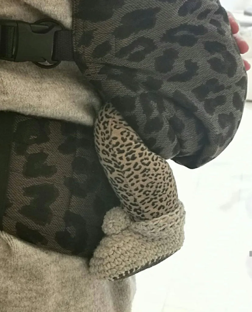 Louloúdi Frankie babyslofjes wol leer pompon