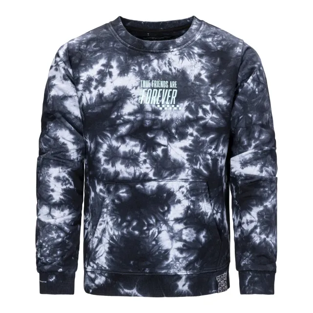 4President Aras Black jongens sweater tie-dye