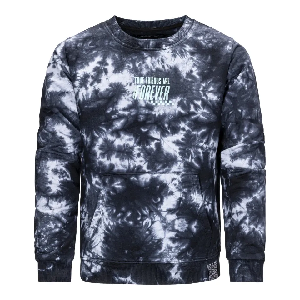 4President Aras Black jongens sweater tie-dye