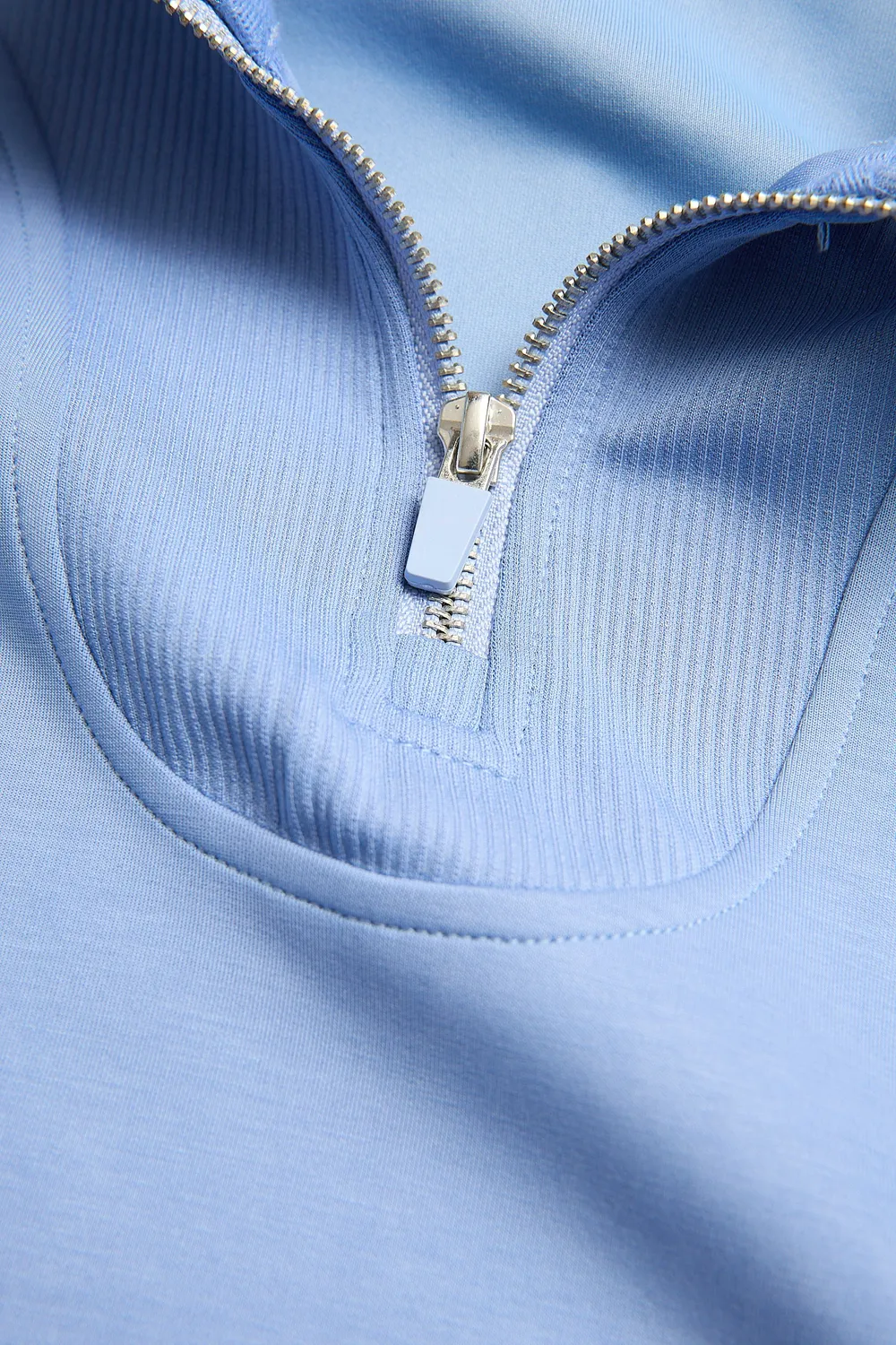 4President Maud sweater lichtblauw modal met rits