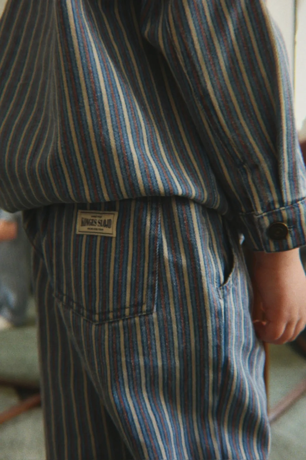 Konges Sløjd Magot broek tricolore bleu biokatoen
