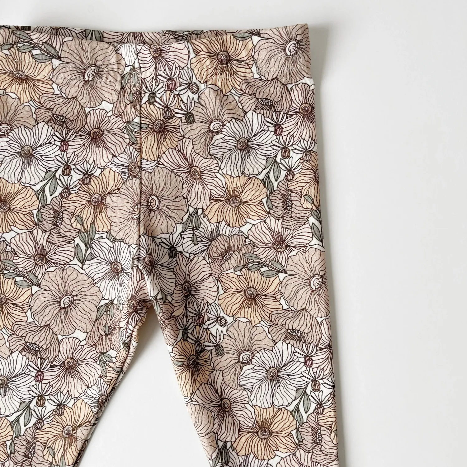 SODA FASHION Bloesem legging beige biokatoen