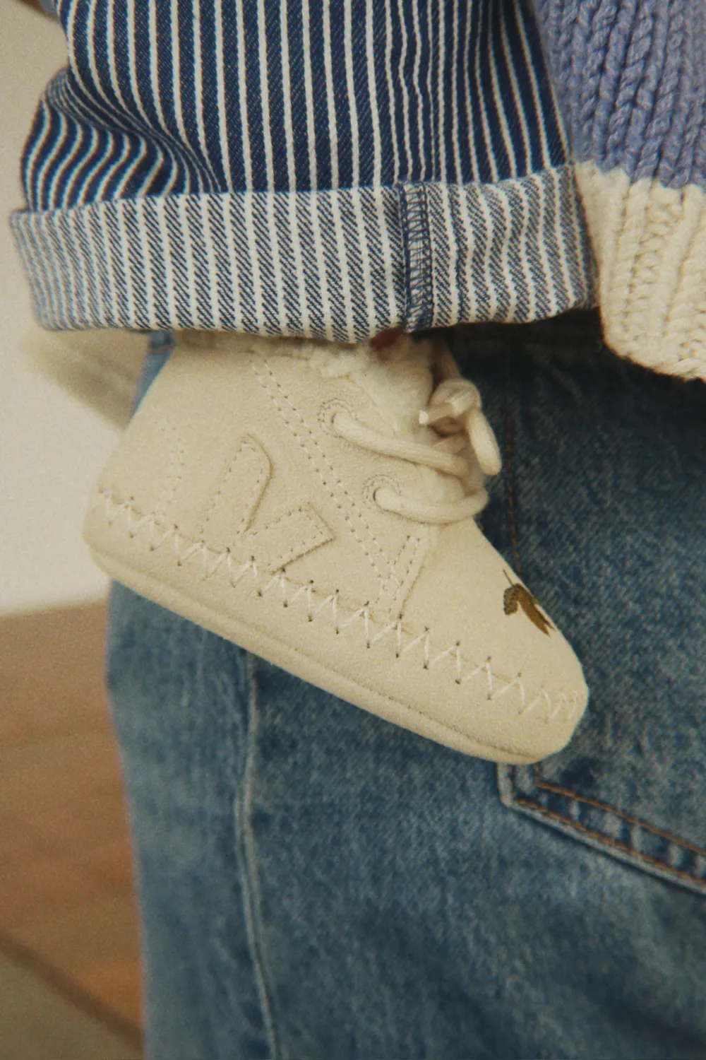 Konges Sløjd Veja Baby Shoe pierre suède