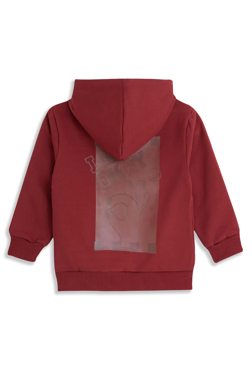 4President Glenn Red hoodie jongens katoen print