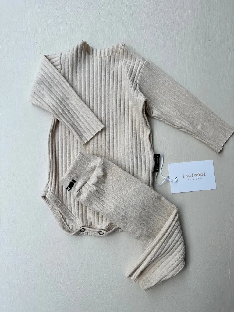 Louloúdi Raf romper ribstof naturel