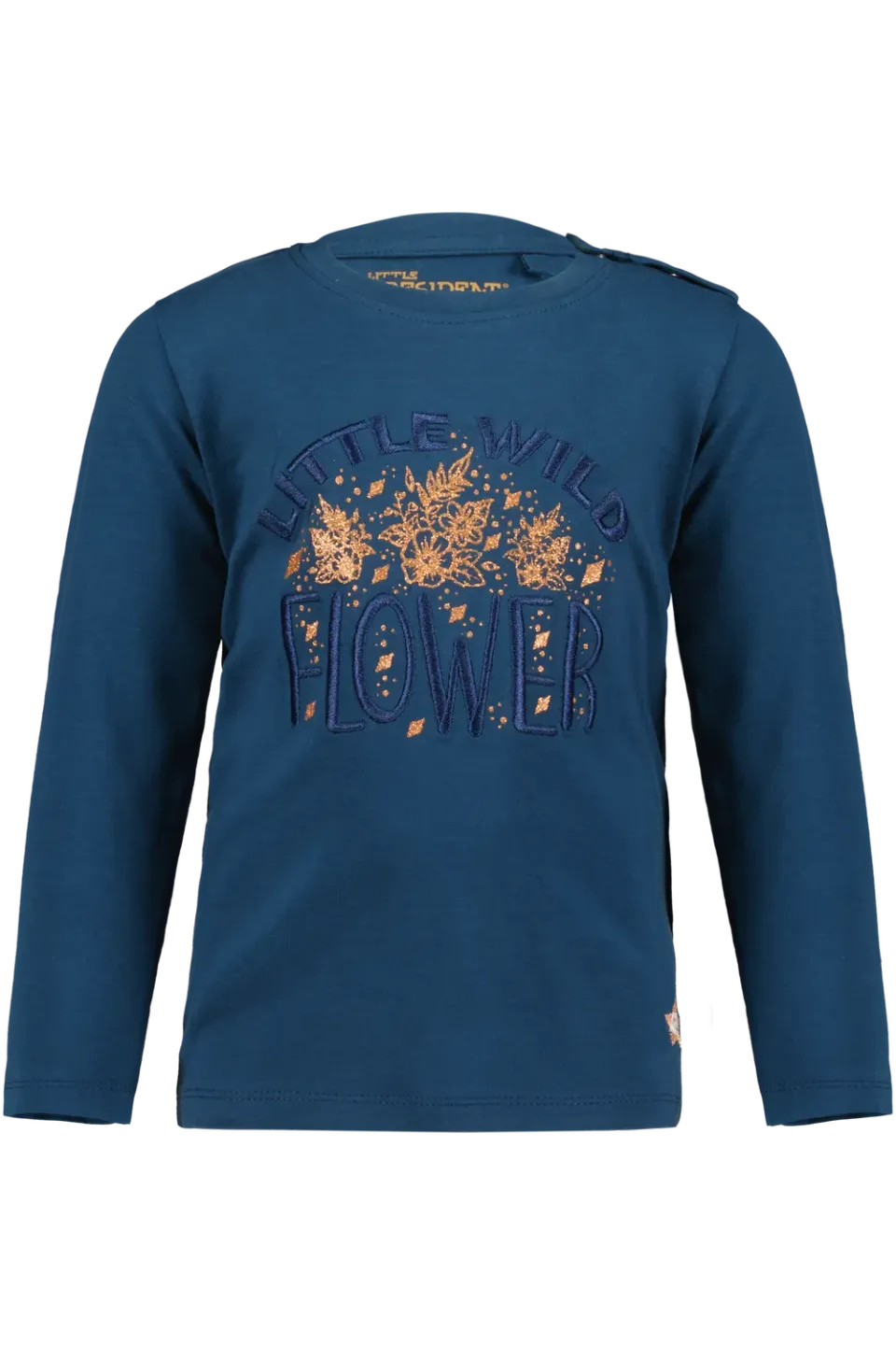 4PRESIDENT Kiana Blue Wing Teal shirt lange mouwen