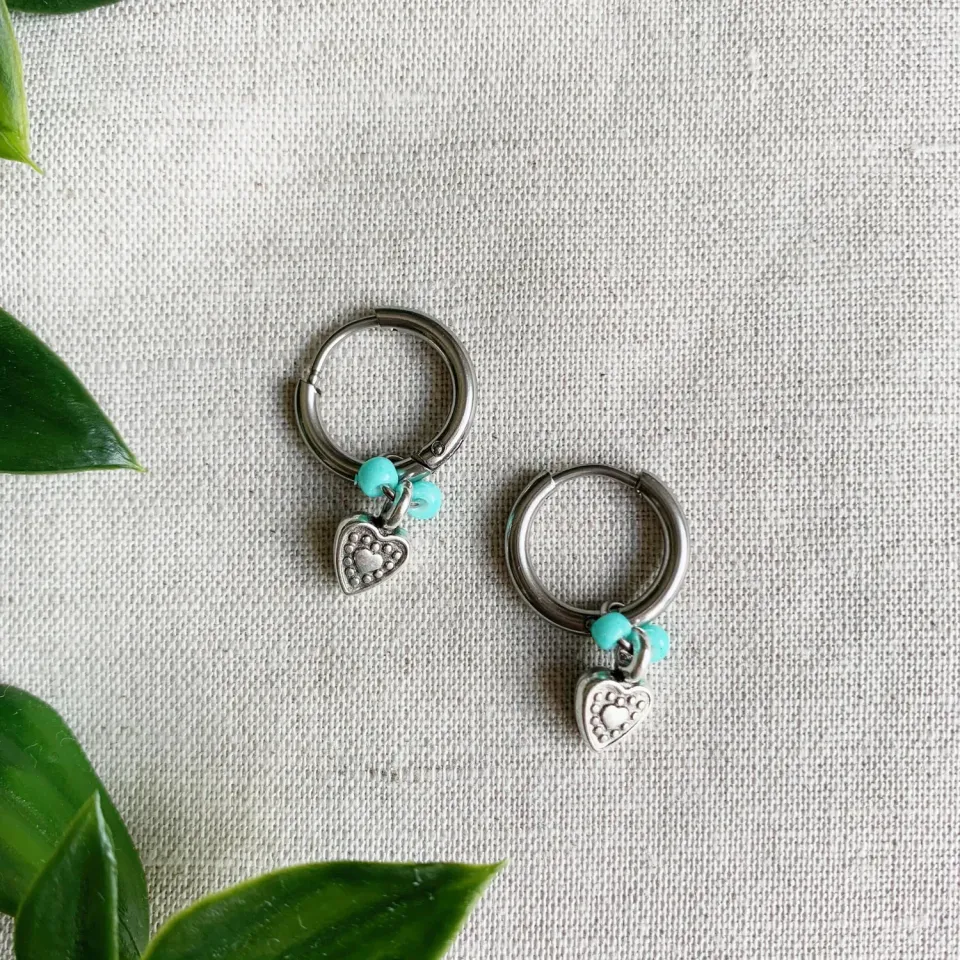 Soda Fashion Ibiza Hartje oorbellen zilver