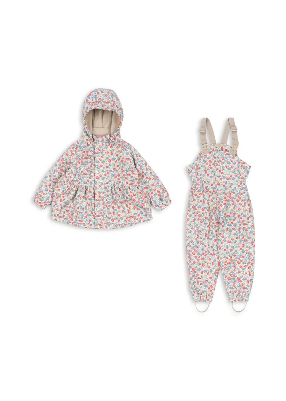 Konges Sløjd Rainy Palme regenset fiola fleece 2-delig