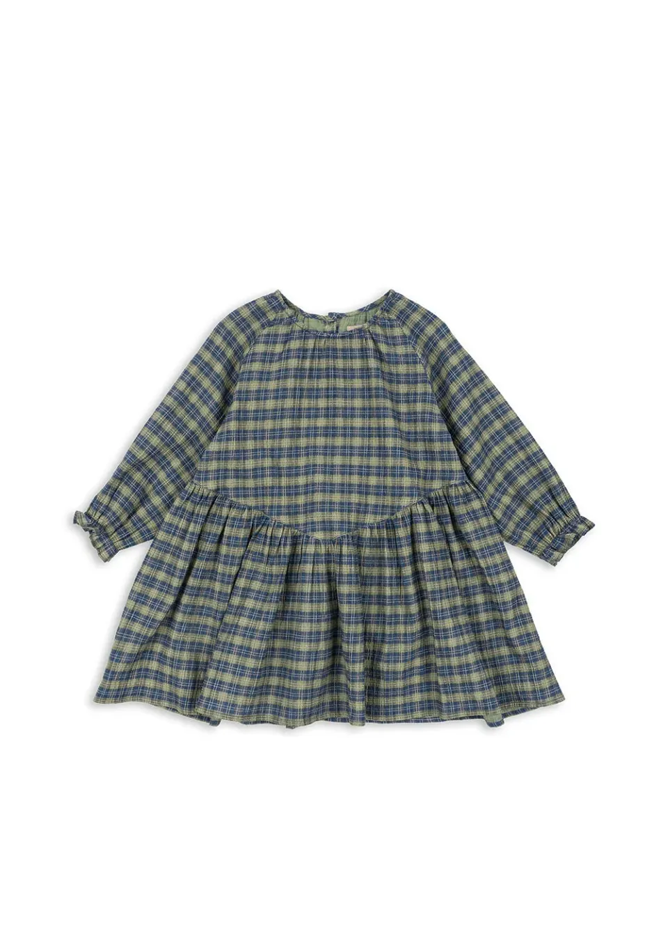 Konges Sløjd Terre jurk laurel blue check biokatoen