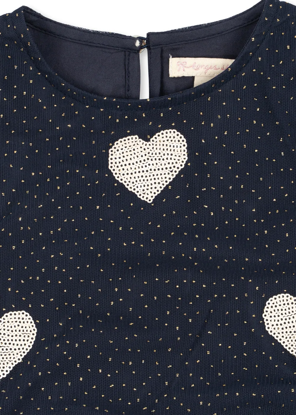 Konges Sløjd Heartlily jurk coeur night sky tule