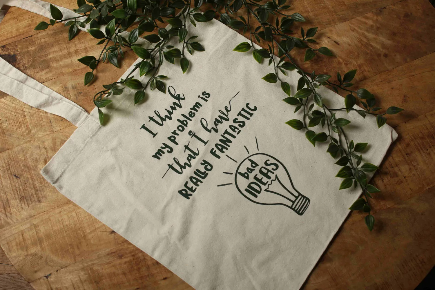 Een presentje Katoenen tas 10 liter personaliseerbaar