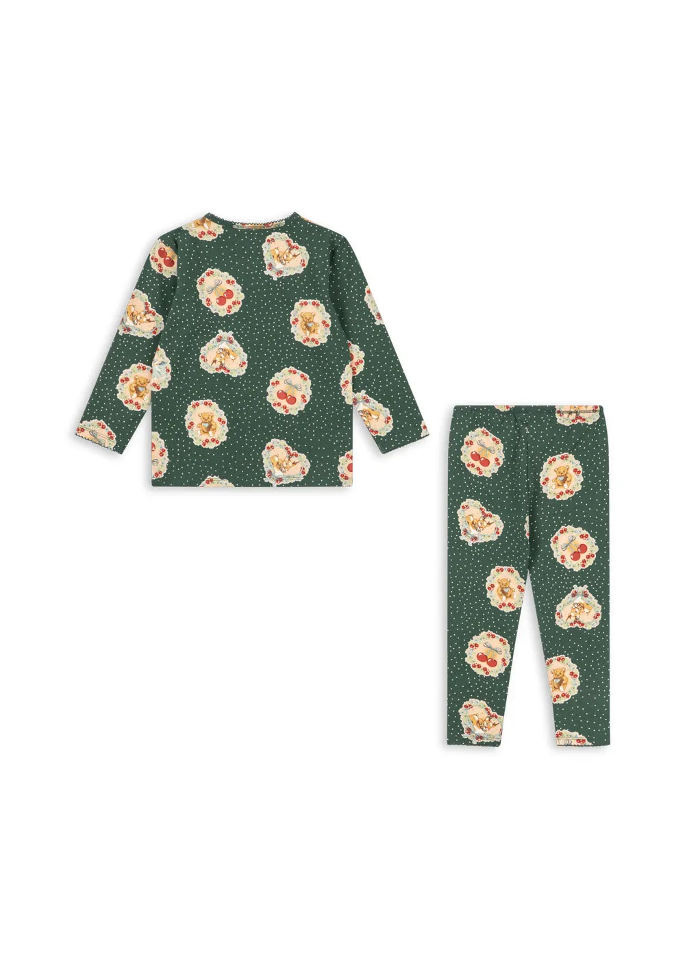 Konges Sløjd Basic Blouse-broekset Deer Diary Green biokatoen