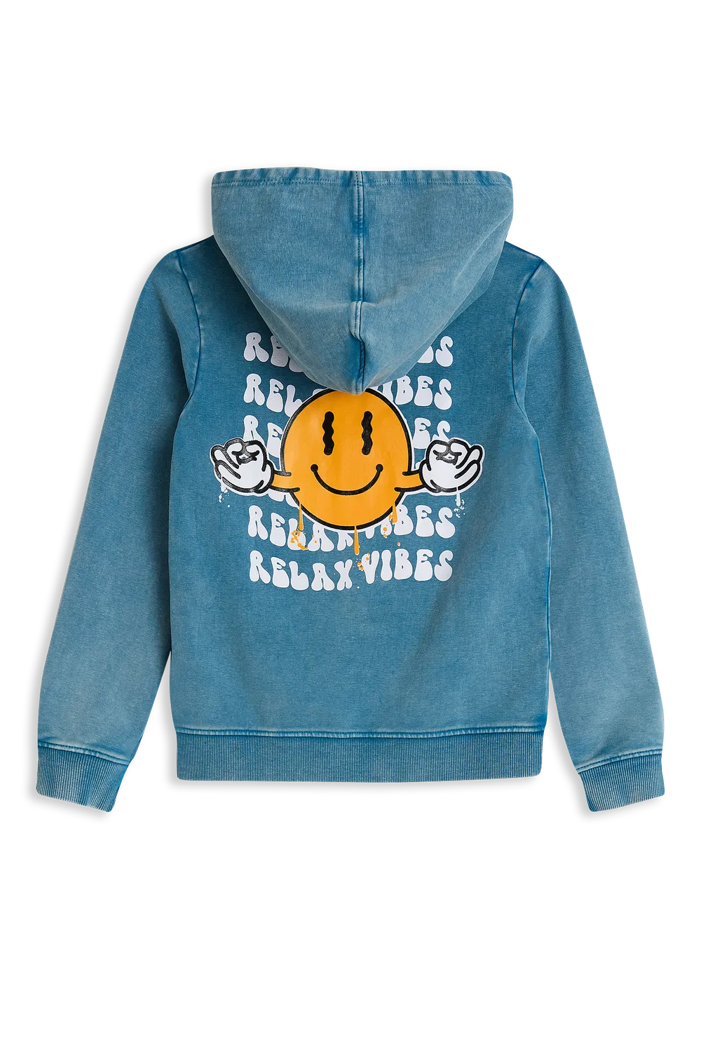 4President Noa hoodie blauw relax vibes katoen