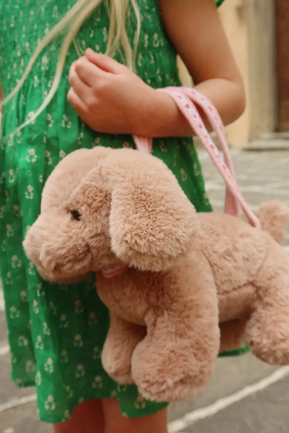 Konges Sløjd Puppy tas brown pluche kindertas
