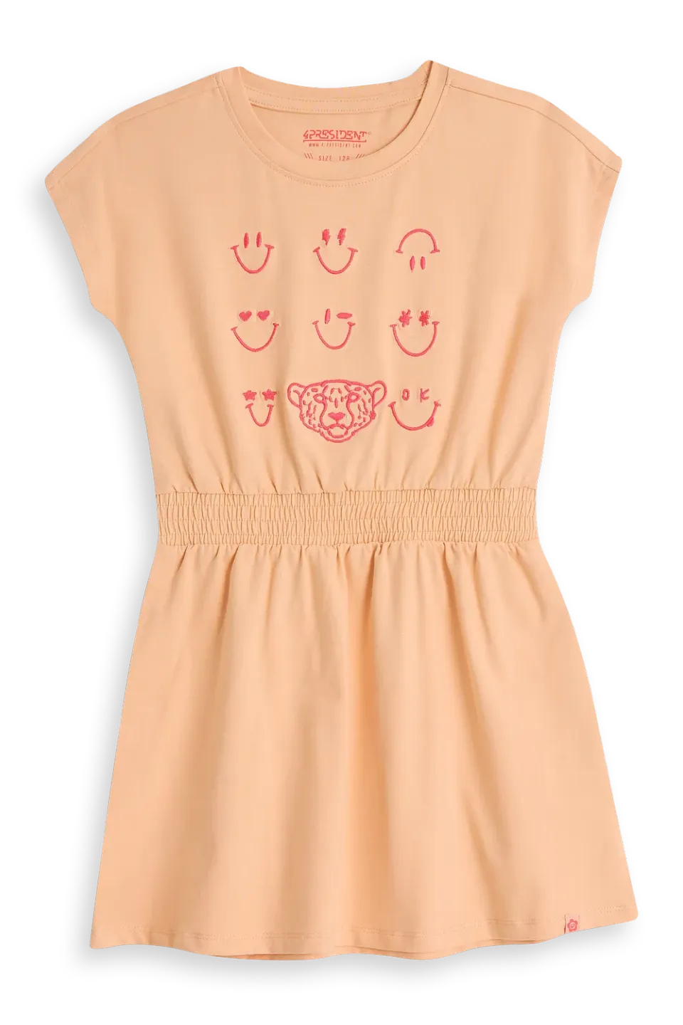 4President Hilda jurk peach quartz meisjes smiley