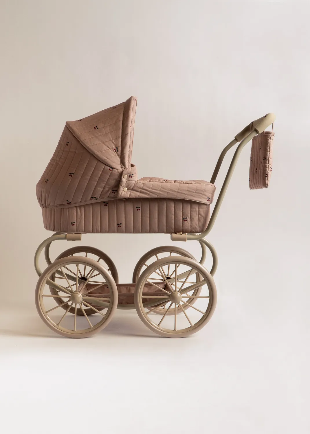 Konges Sløjd Minnie poppenwagen kersenrood vintage