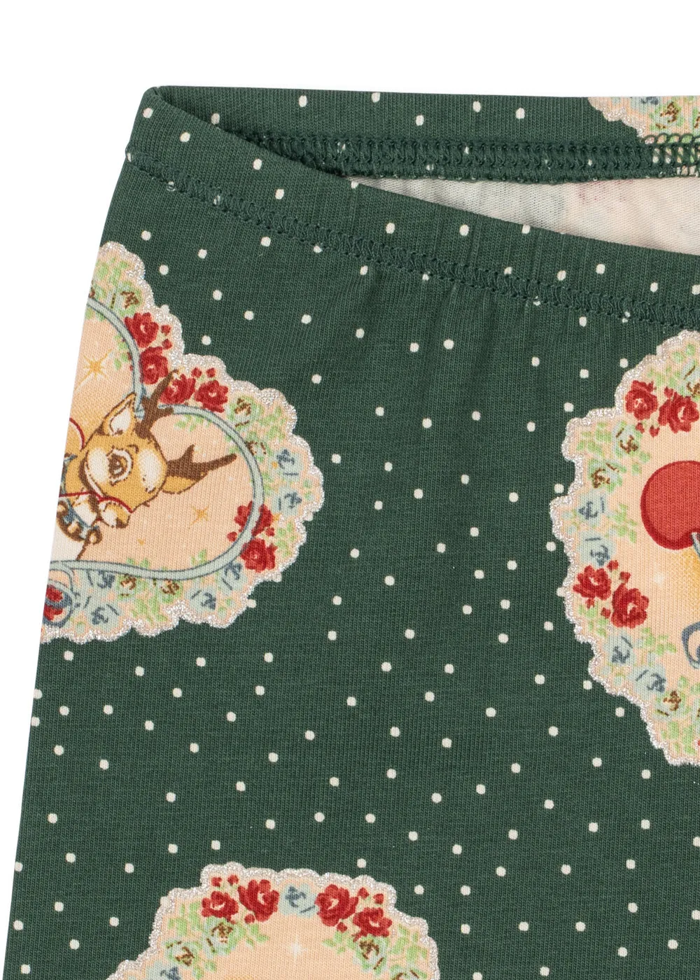 Konges Sløjd Basic Romper Broek Set deer diary green biokatoen