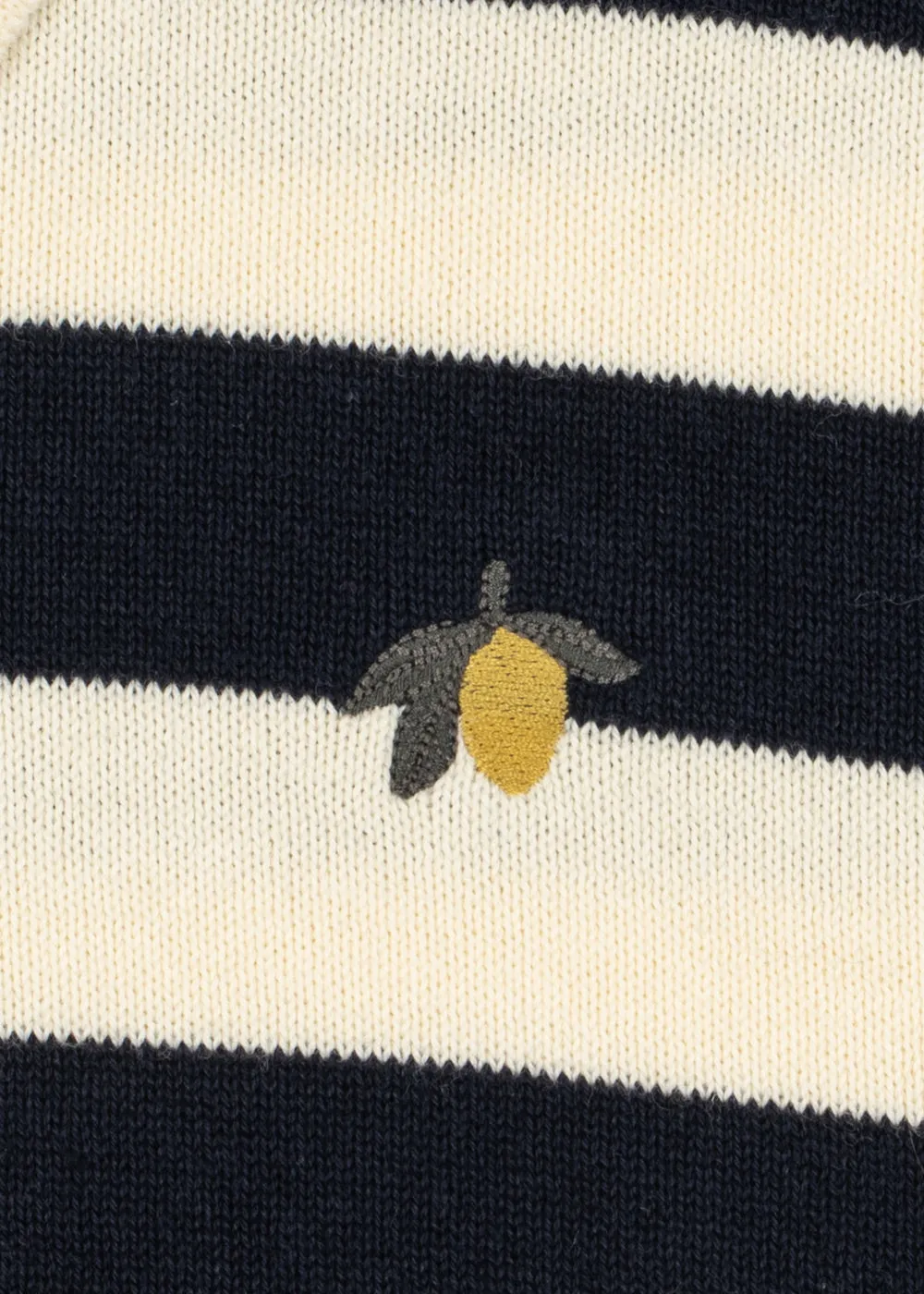 Konges Sløjd Manis gebreide polo navy stripe katoen