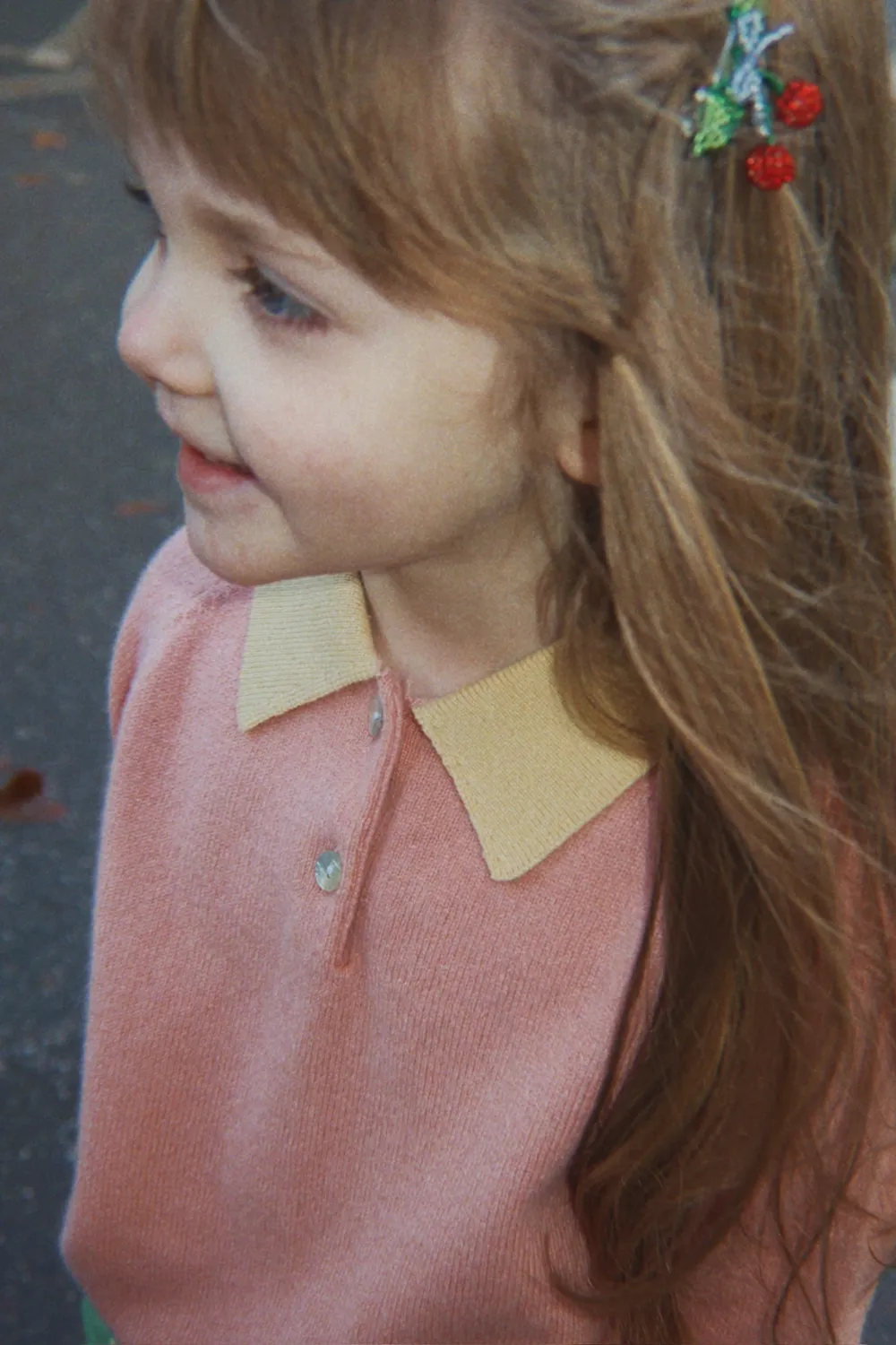 Konges Sløjd Basi Polo trui mellow rose wol