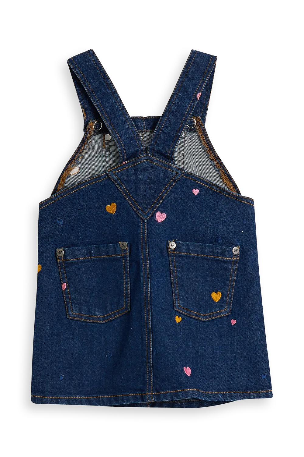 4PRESIDENT Betty Blue meisjes jurk denim hartjes