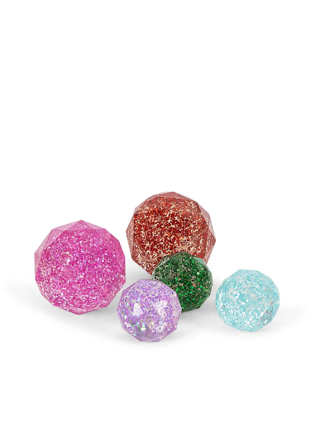 Konges Sløjd Ster stuiterballen multi 14 stuks glitter